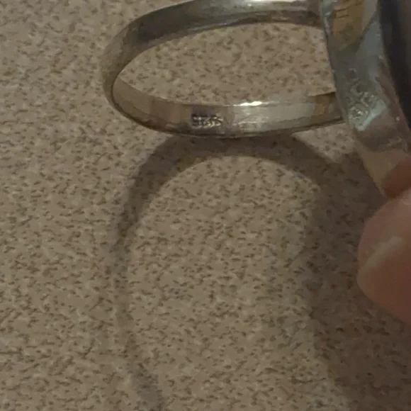 Abalone shell ring sea opal - Picture 5 of 8